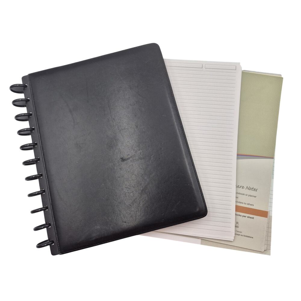 Levenger Customizable Notebook Planner System with Refill Sheets UNUSED